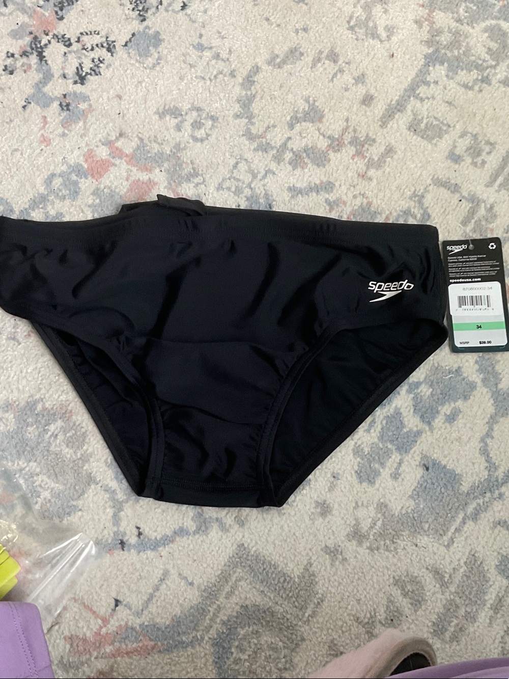 Speedo Men’s Black  NWT size 34